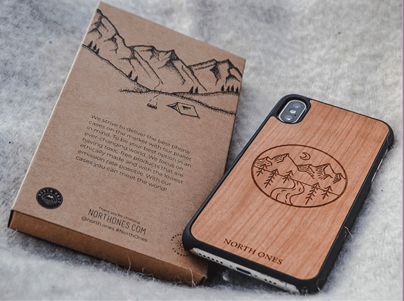 phone case cherry mountain valley iphone x/xs