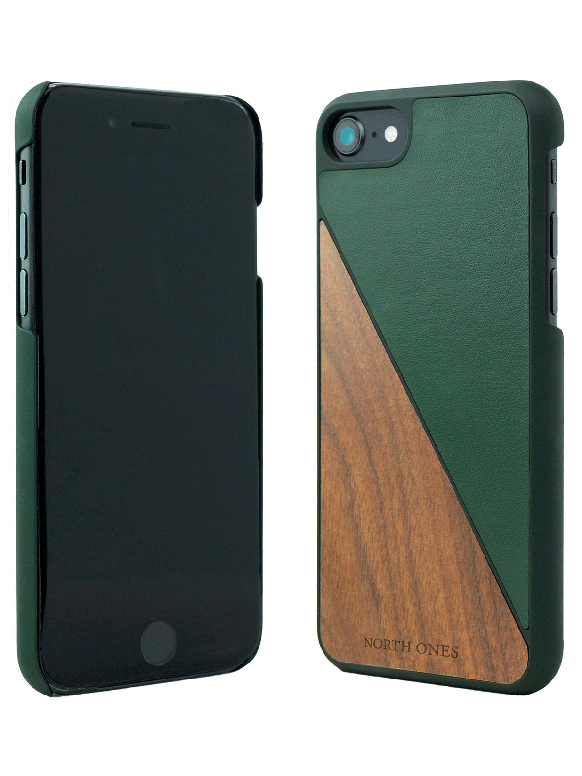 Mobilskal trä forest walnut iphone 7/8 framsida och baksida