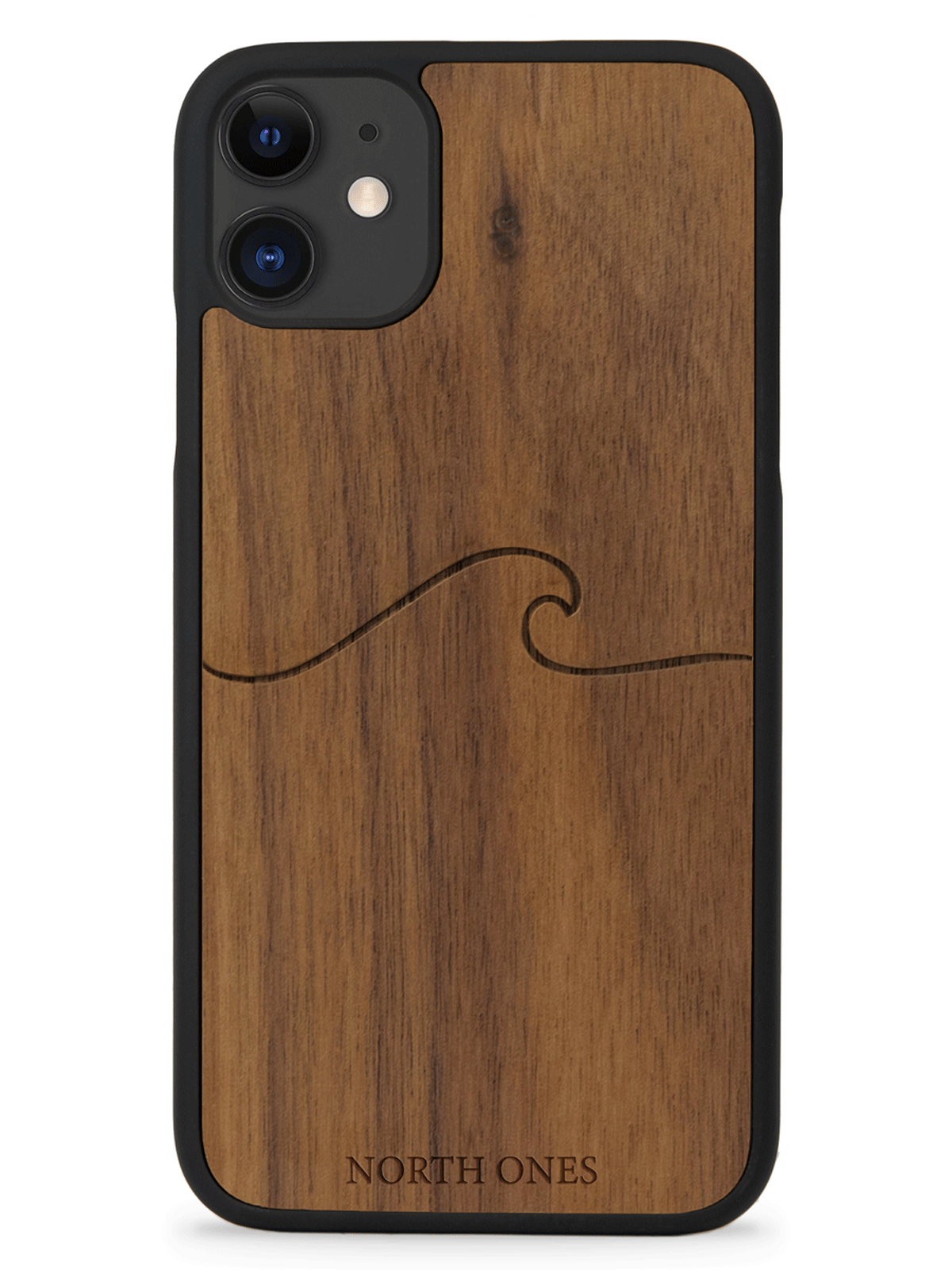 Mobilskal trä simple wave walnut iphone 11