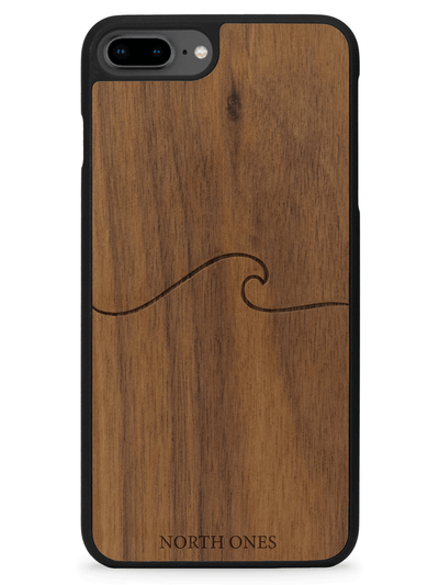 Mobilskal trä simple wave walnut iphone 7/8 plus
