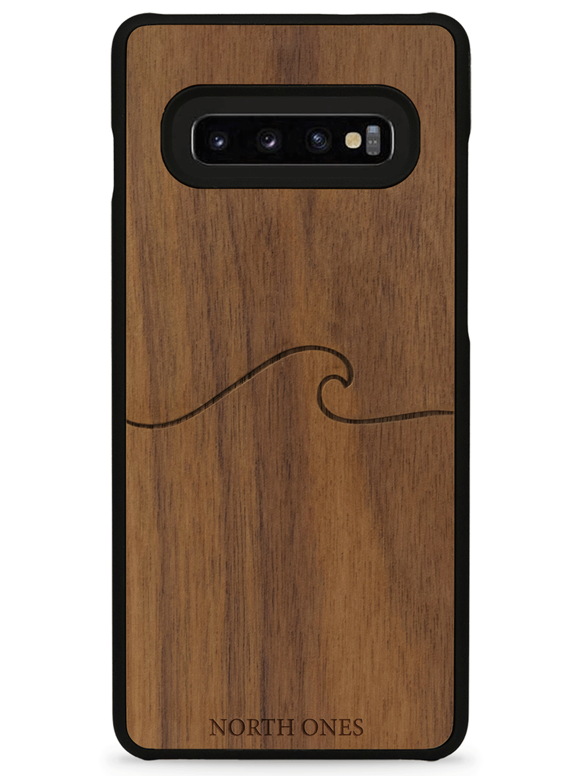 Mobilskal trä simple wave walnut Samsung galaxy S10+