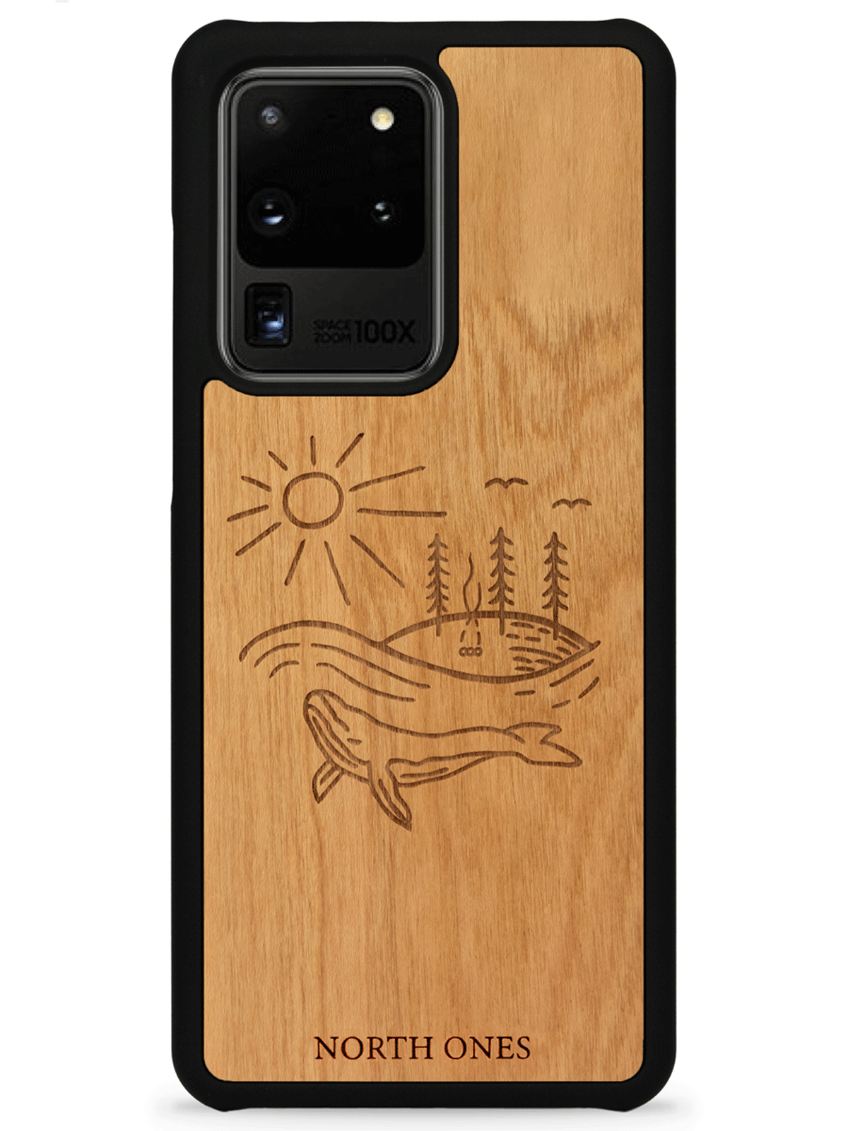 Mobilskal trä whale world cherry Samsung galaxy S20 ultra 